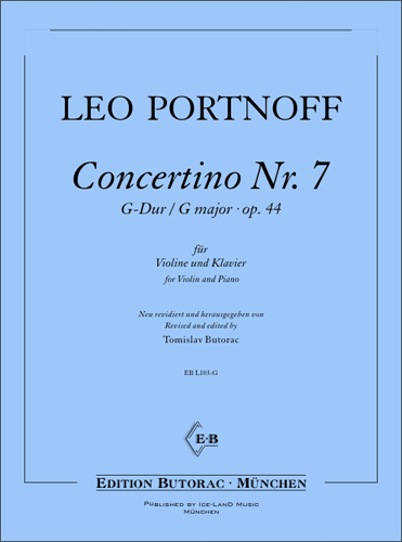 Cover - Leo Portnoff, Concertino No. 7 in G major op. 44